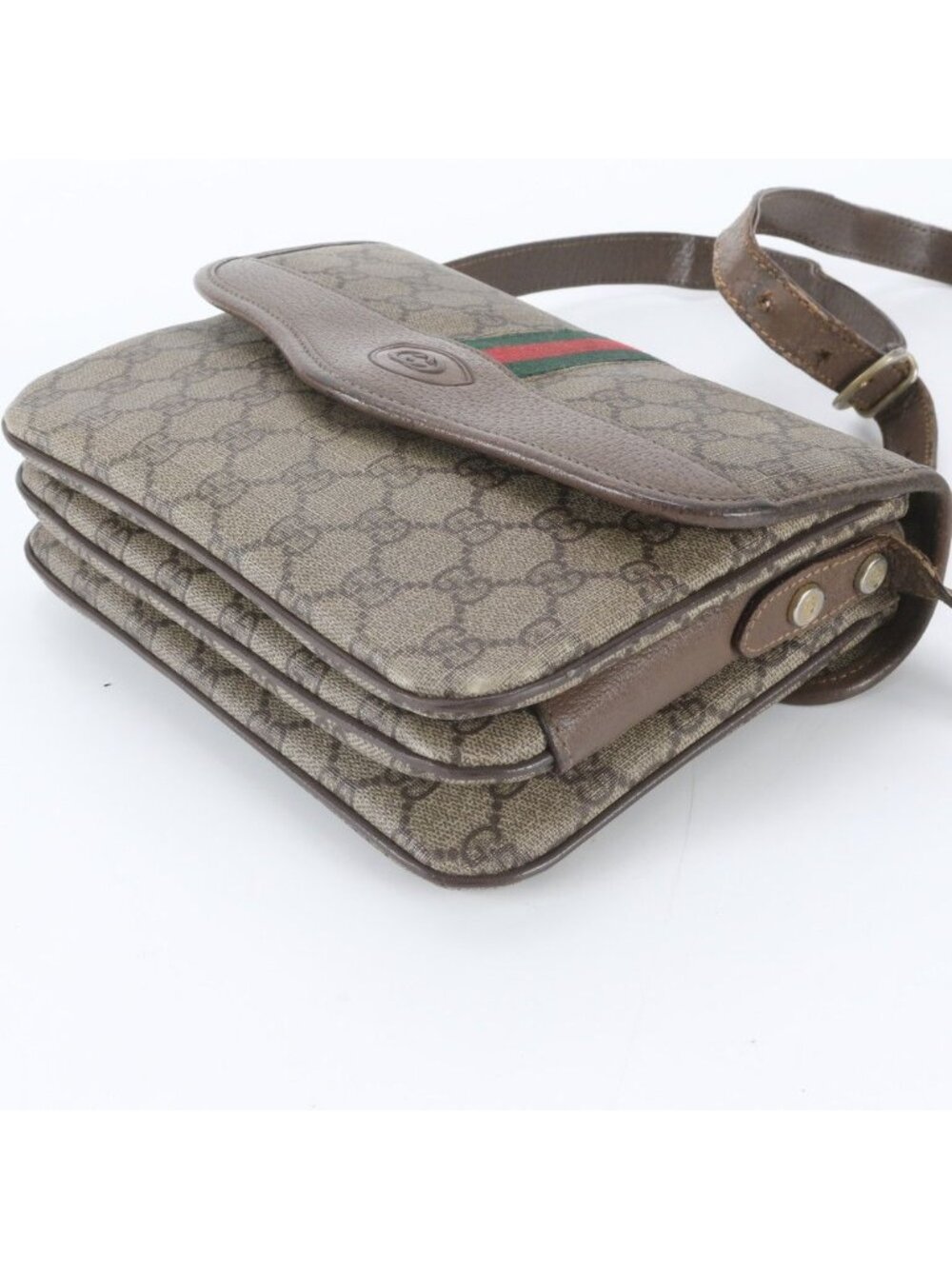 Gucci Vintage GG Supreme Sherry Line Leather Shoulder Bag - Picture 4 of 10